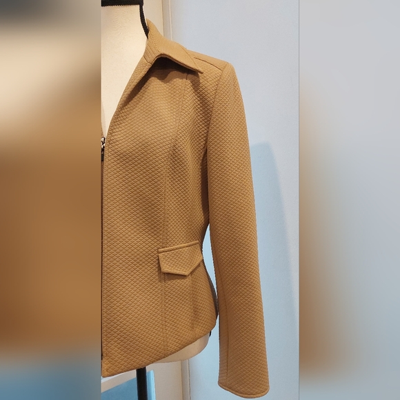 Talbots Tan Textured Blazer - Picture 2 of 14